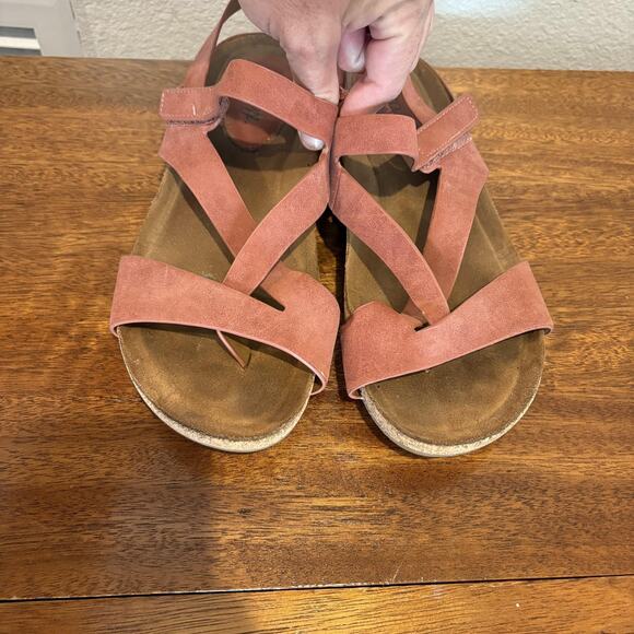 Eurosoft by Sofft Sandals Womens Size 7.5 Pink Giametta Cork Wedge Slingback - Picture 6 of 12